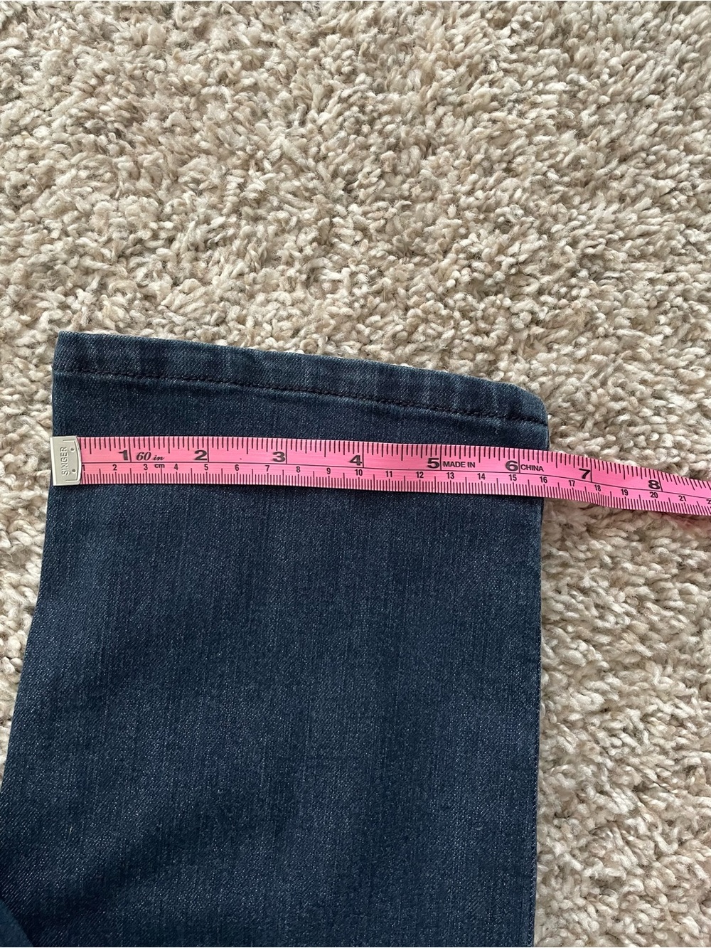 INC International Concepts Dark Indigo Straight Leg Pull on Jeans - Picture 6 of 6